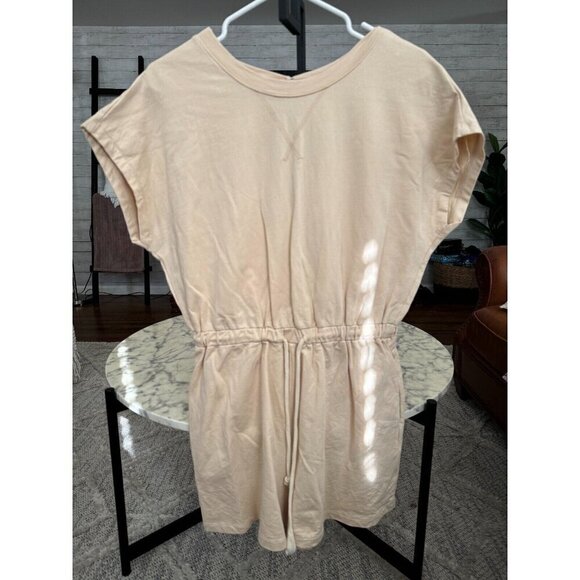 Wishlist Tan Short Sleeve Drawstring Waist Mini Romper Womens Size Small - Picture 1 of 7